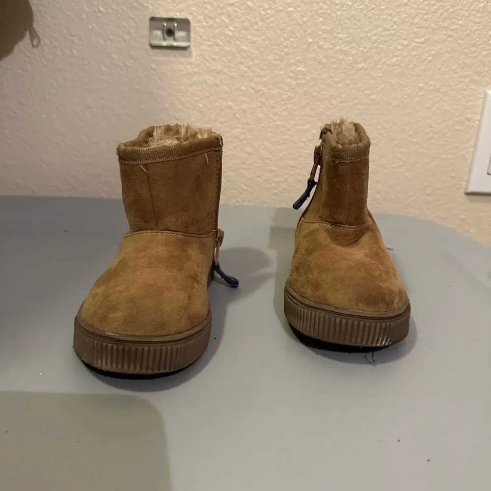 Cat & Jack Toddler Girl Tan Ankle Booties Size 7